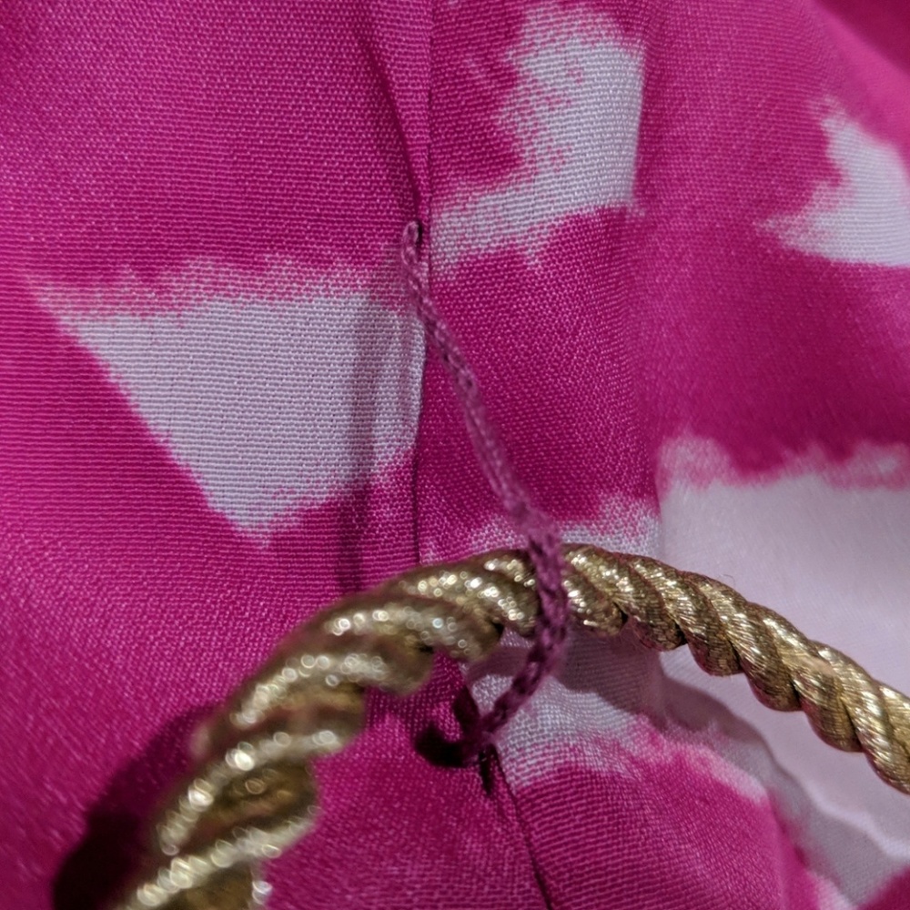 NWT MM Couture abstract pink/tan shirt dress,L - Picture 8 of 8